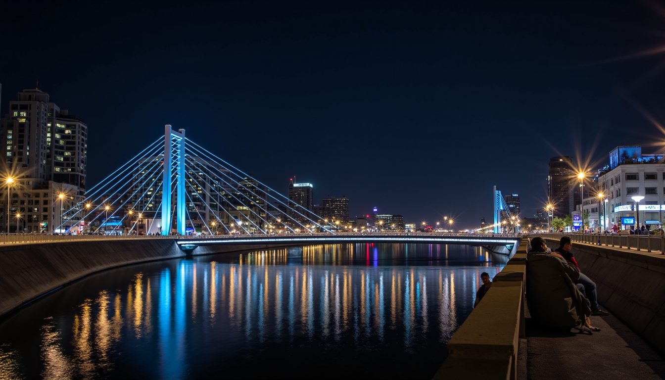 Bridge City Night Lights Urban Travel Visit 4k Uhd