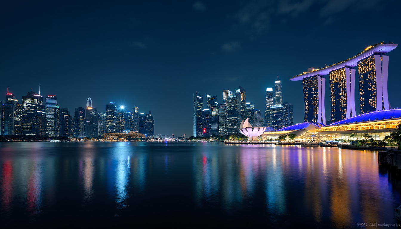 Download Marina Bay Singapore Night Skyline 4k Uhd