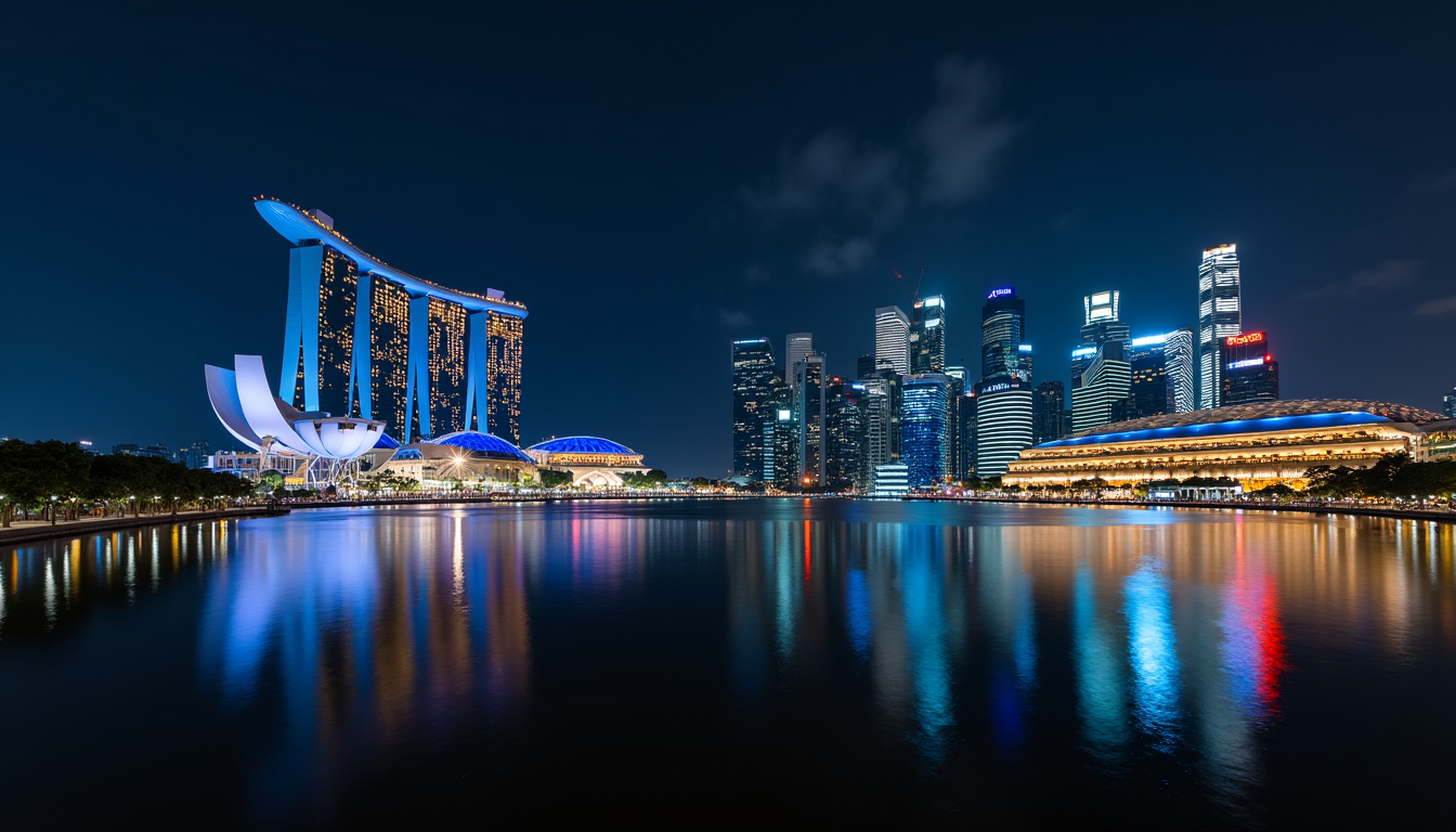 Download Marina Bay Singapore Night Skyline 4k Uhd